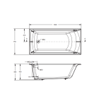 Kohler Biove 1.5米 嵌入式鑄鐵浴缸+Grip Rail 浴缸扶手 (K-8223T-GR-0+ K-8278T-CP)
